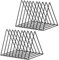 2 pcs Soporte para periódicos, Estante de Almacenamiento de Hierro de Escritorio estantería multifunción triángulo archivador decoración hogar Oficina librerías (Negro)
