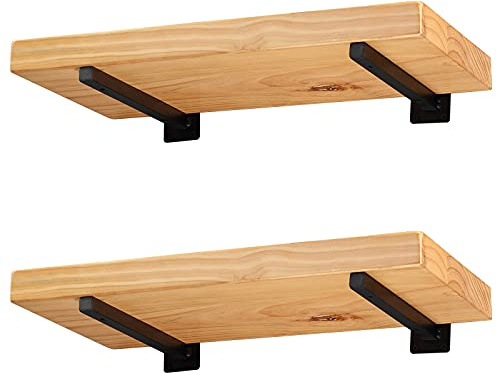 HOME COMPOSER Regalträger Metall Schwarz 30cm, Schwimmende Regalhalterung 4 Stück für DIY Wandregal Montieren, Wandhalterung für Kliedung, Bücher in Wohnzimmer, Büro und Küchen