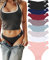 FINETOO 10er Damen Brazilian Slip Bikini Set Sexy Mädchen Baumwoll Unterwäsche Unterhosen Bequem Dessous Frauen Nahtlos Hipster