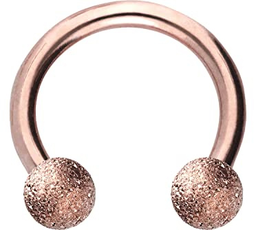 PIERCINGLINE Chirurgenstahl Hufeisenring | DIAMANTOPTIK | Piercing für Septum Lippe Ohr Tragus Helix uvm. | Farb & Größenauswahl