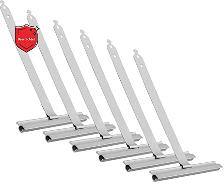 BAUHELD® Rolladen Aufhängefeder Maxi [6 Stück] - Rollladen-Aufhängung aus hochwertigem Federstahl [Kunststoffbeschichtet] - Rolladen-Feder mit Schwalbenschwanz - Für Rolladenprofile 52 & 55mm
