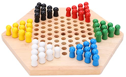 Chinesisches Dame-Set, Buntes Chinesisches Dame-Brettspiel aus Holz für Erwachsene und, für Mehr Als 36 MonateSchach und Freizeitsport
