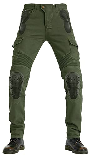 QIYUANT Motorradhose Herren Damen Wasserabweisend Motorrad Reiten Schutzhose Denim Jeans Stretch Jeanshose mit Abnehmbar Verbesserter Rüstung Knie-Hüftpolster