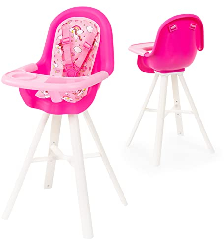 Bayer Design 63300AD Puppenhochstuhl mit integriertem Esstablett, rosa, Einhorn