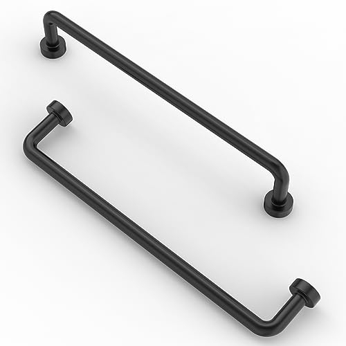 FURNIWARE 10 Stück Schrankgriffe Bohrlochabstand 160 mm Möbelgriff Küchengriffe Schubladengriffe für Türgriff der Badezimmertür Matt Schwarz