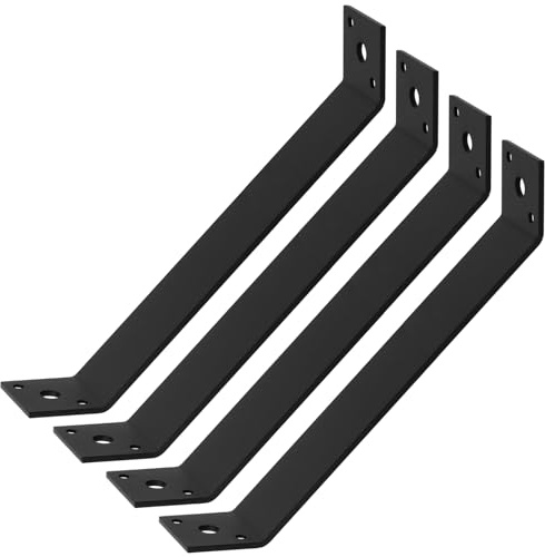 Fanmao 4 Pcs 11-1/8 x 1-1/2 Inside Mount 45-Degree Angle Bracket for Post Pergola Wooden Furniture