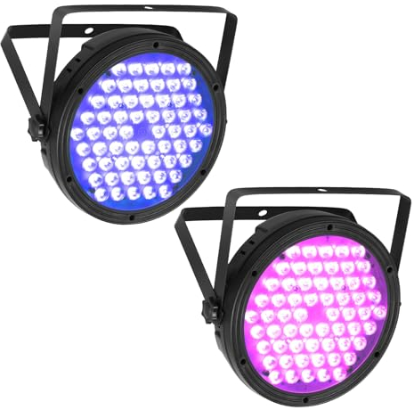 BETOPPER 120W Par LED RGBW 4 en 1 Lumiere Soiree avec DMX512, 3500Lm Lyre Led Jeux de Lumiere pour Soiree, Lumière DJ Eclairage de Scène pour Bar, Disco,Mariage, Fête, 2Pcs