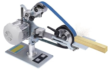 Levigatrice a nastro, levigatrice a nastro, 220 V, macchina a nastro multifunzione, 762 x 25 mm, per levigatrice a nastro, con motore brushless, regolazione continua della velocità