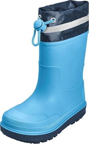 Playshoes Unisex barn gummistövlar, Blå manschett, 30 EU