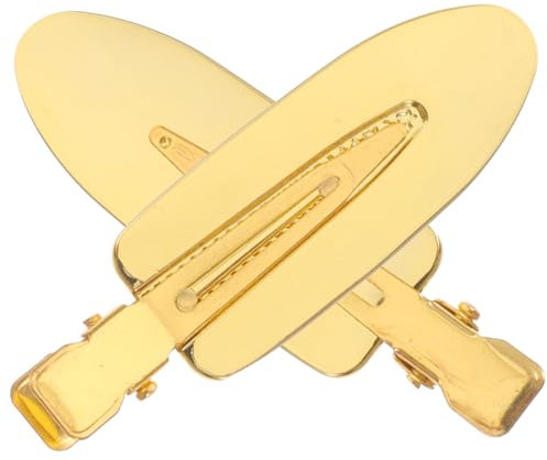 PLAFOPE 1paire Clips à Cheveux Sans Trace Pinces Pratiques Pour Coiffure Accessoire De Coiffure Doré Pour Stylistes Et Usage