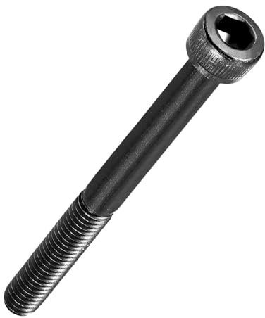 Kozelo 30 Stück Zylinderschrauben mit Innensechskant - [M5-0,8 x 55mm] Schrauben Kohlenstoffstahl Schwarzoxid DIN 912 Teilgewinde Innensechskantschraube für Industrielle Mechanischen