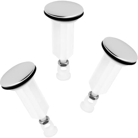 CHSEROK 3 Piezas 34,6mm Tapon Lavabo, Tapón Desague Lavabo, Tapones Lavabo Baño, Sellado Fuerte, Altura Ajustable, para la Mayoría de Fregaderos