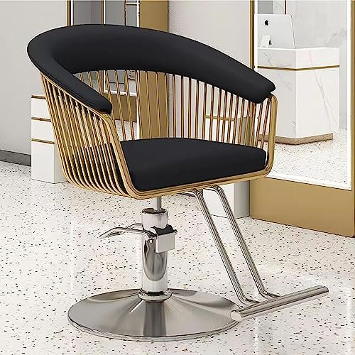 Tdfersasdw Friseurstuhl mit Hochleistungshydraulikpumpe, 360 ° schwenkbare, verstellbare Spa-Schönheitsausrüstung, Friseurstuhl für den Friseursalon, Friseur zu Hause,A