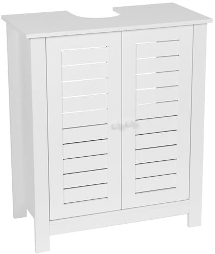 Tendance - Meuble sous lavabo MDF 2 Portes/1 Etagere Interieure - santorin