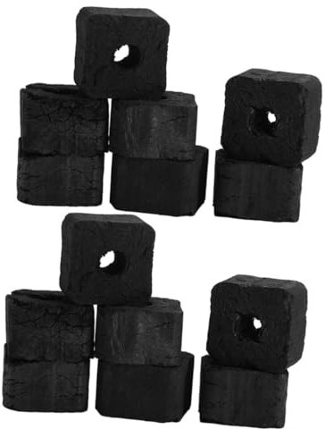 KONTONTY Smokeless Bamboo Charcoal Briquettes Charcoal Hot Pot Small Pieces 1lb Pack for Indoor Outdoor Bbq Grills and Camping Heating