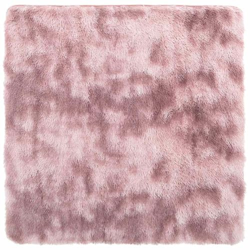 vidaXL Teppich Shaggy Hochflor Altrosa 240x240 cm Polyester, Teppich, Schlafzimmerteppich, Teppich Modern, Wohnzimmerteppich, Flauschiger Teppich