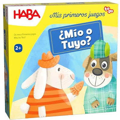 HABA 2012218003 - Mis Primeros Juegos – ¿Mío o tuyo?, Primer Juego Infantil de Mesa de Memoria, de Viaje. Más 2 años