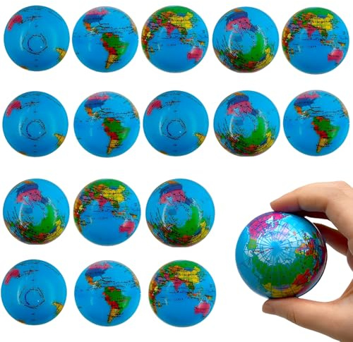 16 Pezzi Pallina Antistress Mondo, Pallina Antistress