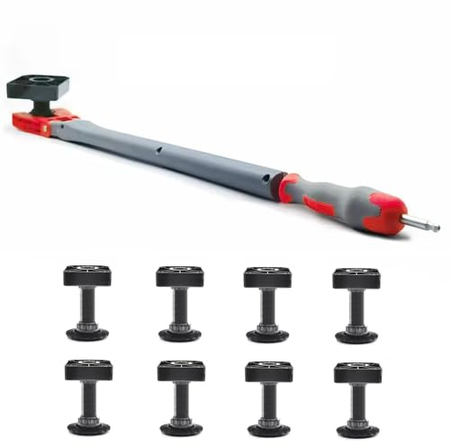 SUZLAZYR Cabinet Table Leg Adjustment Wrench, Furniture Leveler Adjustable Support Telescopic Table Leg Levelling Installation Tool,80 to120mm