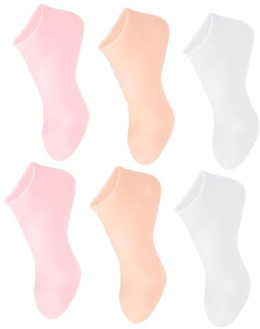 NIYANGLE Feuchtigkeitsspendende Fußmaske Aus Silikon Für Trockene Füße Wiederverwendbare Peeling-fußmaske Als Spa-socken Rutschfeste Gel-fußüberzieher Für Damen Über Nacht