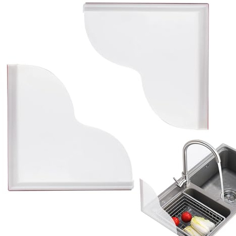 Vasca da bagno Splash Guard – Colla | Fermapacqua da bagno, protezione angolare impermeabile rimovibile per bagno di casa, vasca da bagno, bordo, controllo perdite, doccia, soluzione di tenuta