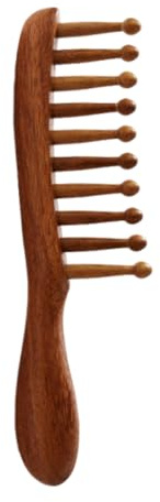 DOKRIN Peines,Masajeadores del cuero cabelludo en Masaje y relajación,Peine de masaje de cabeza dentada con mango largo de sándalo de 20 cm, para relajación y alivio del estrés