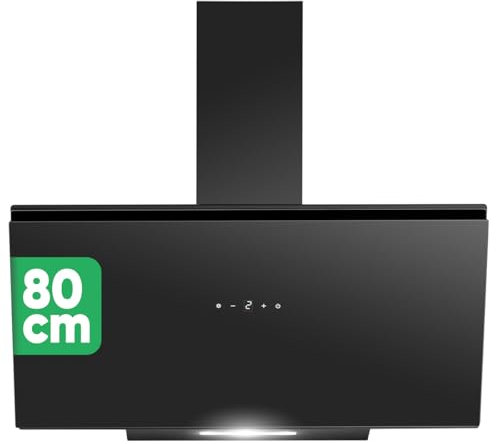 Bomann® Dunstabzugshaube 80cm breit | Abzugshaube für Umluft und Abluft | inkl. Montage-Material | starker Dunstabzug | leise Kopffreihaube 80cm | Dunstabzugshaube Umluft | DU 7612
