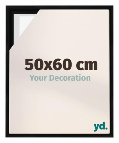yd. Schattenfugenrahmen 50x60 Schwarz Matt - Rahmen für Leinwand - Holz Lyon