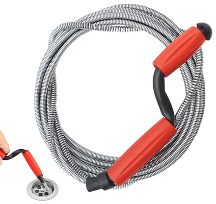 MIPIACE Pipe Cleaning Spiral 4.2 m x 6 mm Spiral Drain Spiral Drain Spiral Pipe Cleaning Shaft Universal Drain Snake Pipe Cleaning Spiral for Sink Toilet