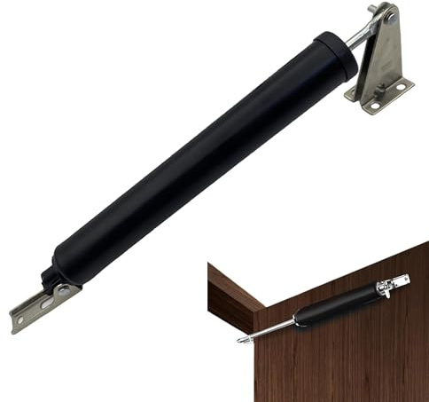 Türschließer Zimmertür,Geräuschloser Pneumatischer Automatischer Türschließer mit Einstellbarer Schließgeschwindigkeit,Türschließer Außen Deckenmontage Oder Seitenmontage,Türschliesser Schwarz