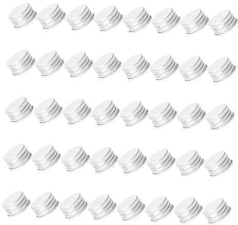 ULTECHNOVO 60 Pièces Bouchons Aluminium Filetés Étanches Couvercles Vis Pour Flacons Lotion et Bouteilles Verre Couvercle Réutilisable Anti-fuite Compact et Léger pour Stockage Cosmétique