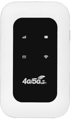 Convergek All-Network Portable WiFi, Wireless Routers Mobile Network, Power on and Use Travel Router Pocket Wi-Fi for Travel, Public Computer, Business, Rv (White)