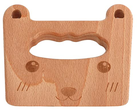 Generic Coupe-bois pour Enfants, Couteau à Fruits et Légumes Sain et Sûr, Outil de Cuisine Montessori pour les Tout-petits, Cadeau à Usage Domestique en Plein Air pour Enfants en Hêtre (Chat)