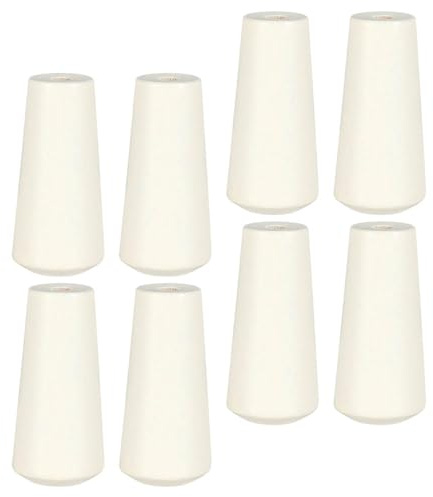 MOBUTOFU Window Blind Cord Pull Knobs 8Pcs Cream White Bamboo Wood Cord Ends for Venetian Blinds and Curtain Drops
