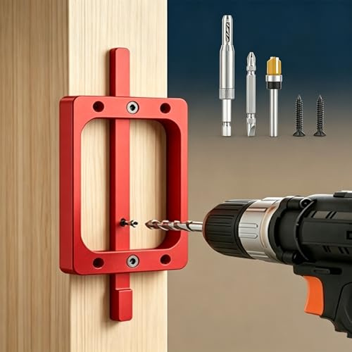 Door Hinge Jig for for Door Jamb 3-1/2 Aluminum Alloy for DIY/Carpenters | Router Jig Template Fits 5/8 1/4 Round & Square Corner Hinges