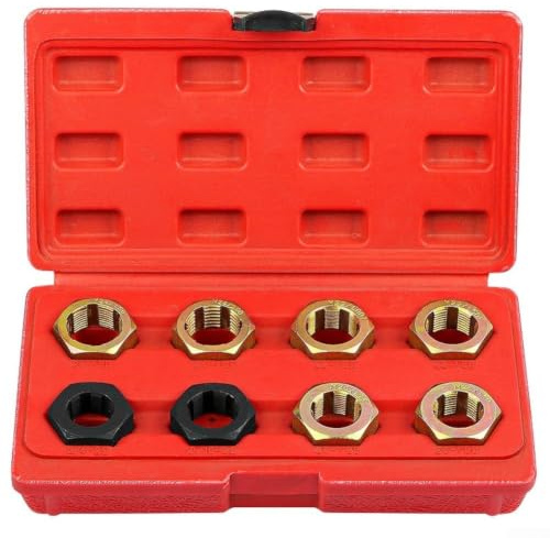 Juego de herramientas de reparación de roscas métricas e imperiales, 8 piezas para eje de transmisión de coche, constante para restauración de tornillos de junta de velocidad, con estuche rojo