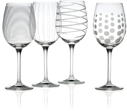 Mikasa Cheers White Wine Glasses Set of 4, 16-Ounce Elegant Glassware, Durable and Dishwasher Safe, Perfect for Everyday or Entertaining