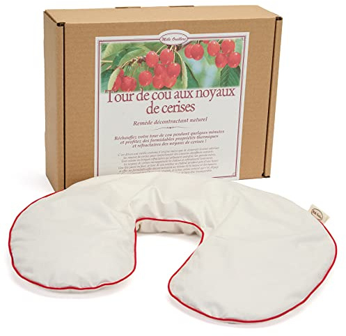 MILLE OREILLERS Tour de Cou aux noyaux de cerises - 35 x 30 cm - Effet décontracturant et apaisant - Nuque et épaules