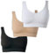 UnsichtBra Femme Lot de 3 Soutiens-Gorge sans Armatures,sans Coutures et sans Crochets | Confort Soutien Gorge de Tous Les Jours (wellbra_swh)(S)