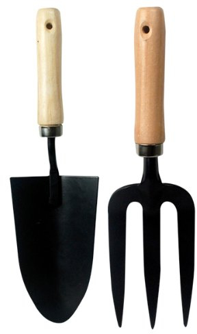 Carbon Steel Heavy Duty Hand Fork and Trowel Set