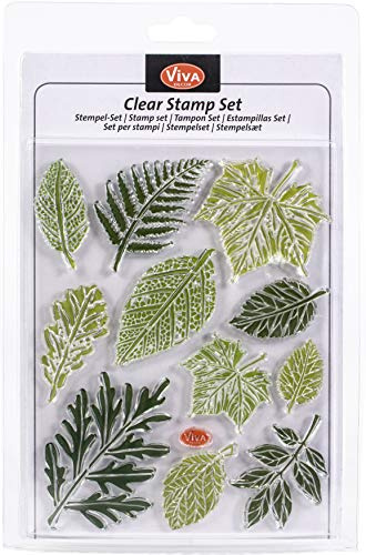 Viva Decor Transparentes Stempel-Set mit Blättern
