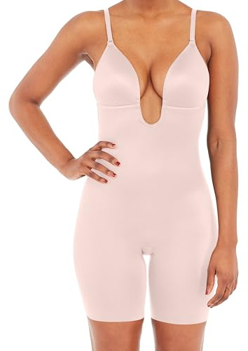 Spanx Women's Plunge Low-Back Bodysuit Shapewear Briefs (Pack of 1)