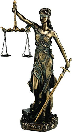 Themis Griechische Göttin Statue Figurine/Blinde Lady Justice Skulptur Rechtsanwalt Geschenk Greek Goddess Statue Figurine/Blind Lady Justice Sculpture Lawyer Gift