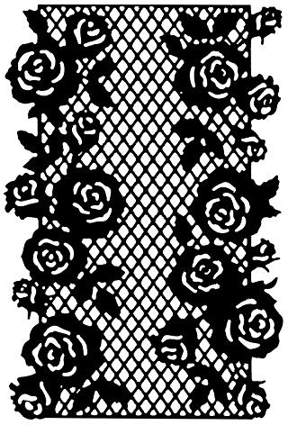 Ideen mit Herz Stanzschablonen, Rosen-Zierdeckchen, 14,0cm x 9,2cm
