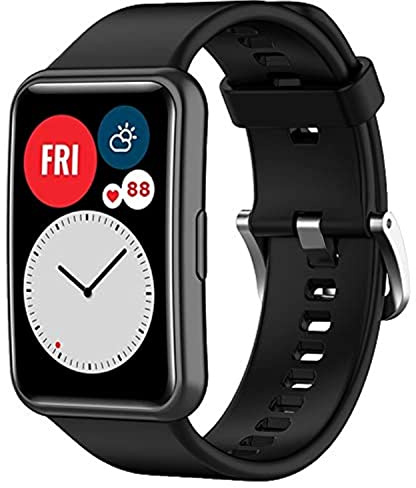 Wownadu Bracelet Compatible pour Huawei Watch Fit Bracelets Rechange Femme Homme Sport Strap, Accessoires Remplacement Silicone Band (Pas de Montre), 120 Millimeter, Silicone, Pas de pierre précieuse