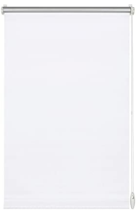 GARDINIA EASYFIX Rollo mit Thermo-Rückseite zum Klemmen oder Kleben, Verdunklungsrollo ohne Bohren, Hitzeschutz, Energiesparend, Weiß, 95 x 210 cm (BxH)