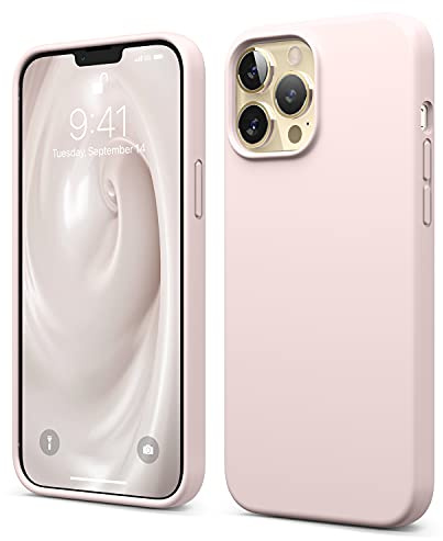 elago Compatible with iPhone 13 Pro Max Case, Liquid Silicone Case, Full Body Screen Camera Protective Cover, Shockproof, Slim Phone Case, Anti-Scratch Soft Microfiber Lining, 6.7 inch (Lovely Pink)