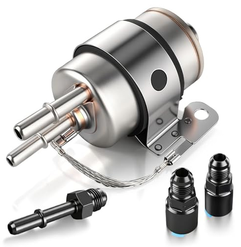 58 PSI Fuel Filter Regulator Kit for LS Swap EFI Conversion, Replacement for Chevrolet Chevy Fuel Filter Pressure Regulator with AN-6 3/8'' 5/16'' EFI Inlet Outlet Return Fuel Rail Adpater Fittings