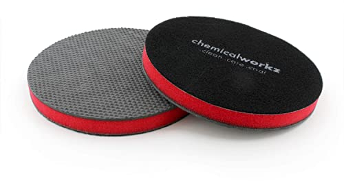 chemicalworkz® Clay Pad (Ø125mm) Reinigungsschwamm mit Polymerschicht - Clay Bar Ersatz mit extremer Reinigungskraft - Auto Reinigungsknete, Lack Knete Auto, Lackreiniger Knete
