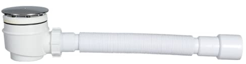 Duschablauf Siphon Ablaufgarnitur Abfluss Duschwanne Duschtasse Duschsiphon Ø 50 mm Rohr chrom